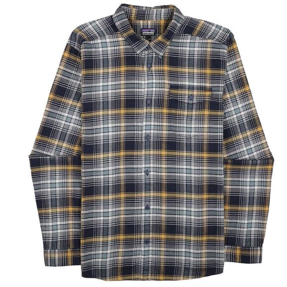 Patagonia Other - Patagonia Shirt Medium Yellow Flannel Check Organic Cotton Lightweight Fjord